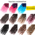 18 pouces Faux Locs Wavy Goddess Locs Crochet Cheveux